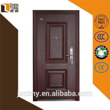 Puerta de entrada de hierro personalizado de hoja de acero inoxidable, puerta exterior de hierro, puertas de acero de la entrada frontal para la venta